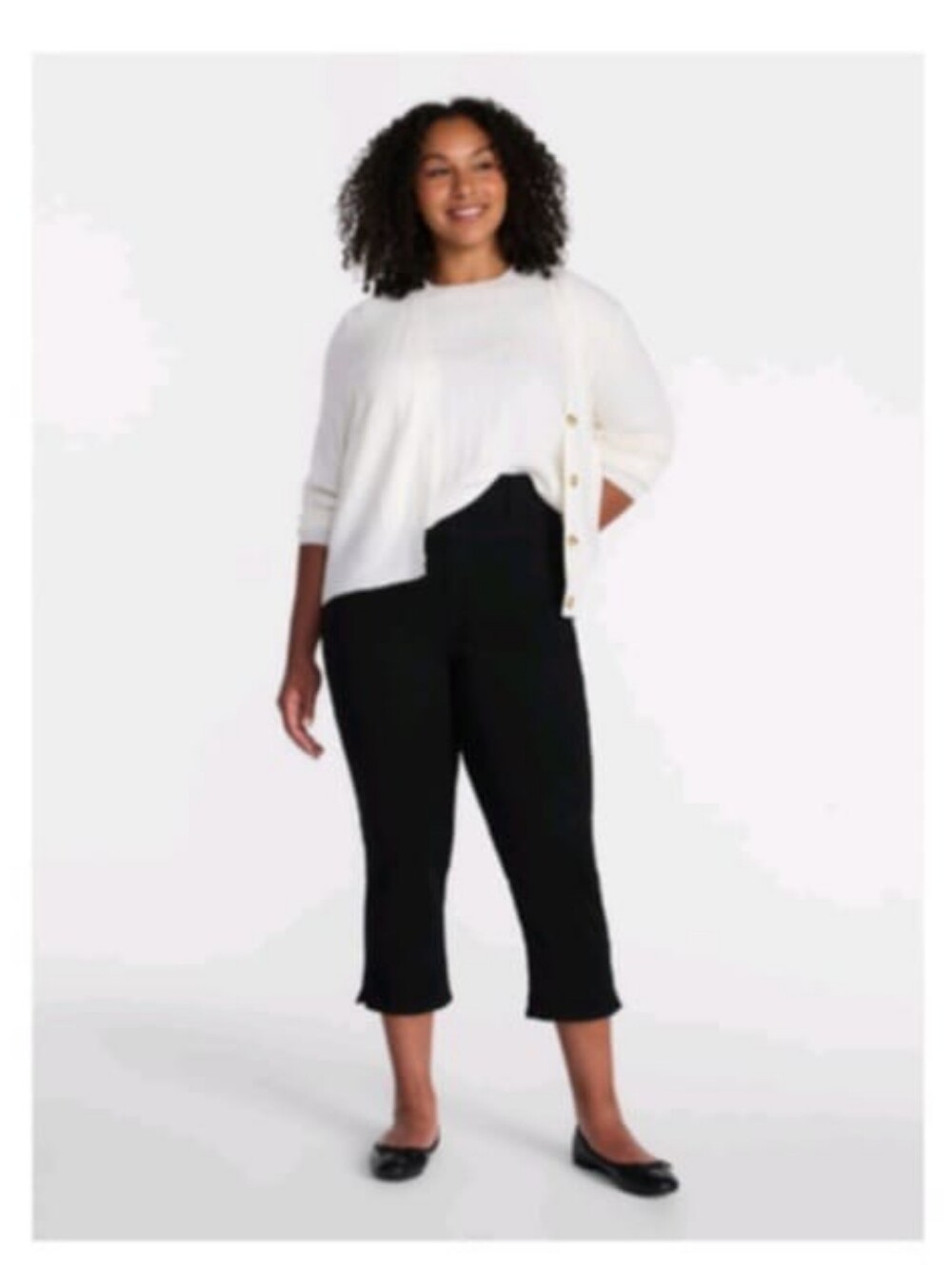 TERRA & SKY PLUS SIZE PULL ON CAPRI JEGGINGS
